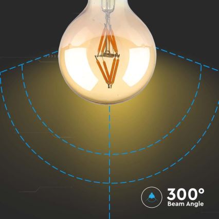 LED Żarówka FILAMENT G80 E27/4W/230V 2200K