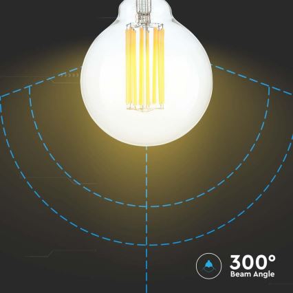 LED Żarówka FILAMENT G95 E27/6W/230V 3000K