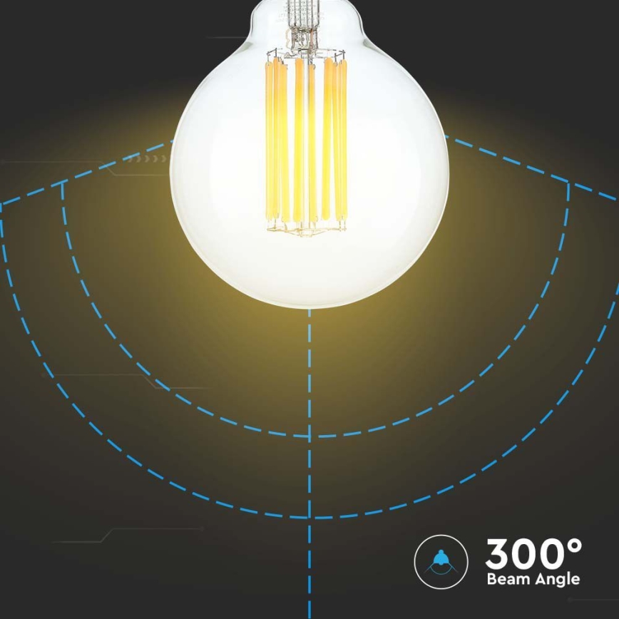 LED Żarówka FILAMENT G95 E27/6W/230V 3000K