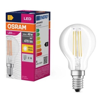 LED Żarówka FILAMENT P40 E14/4W/230V 2700K - Osram