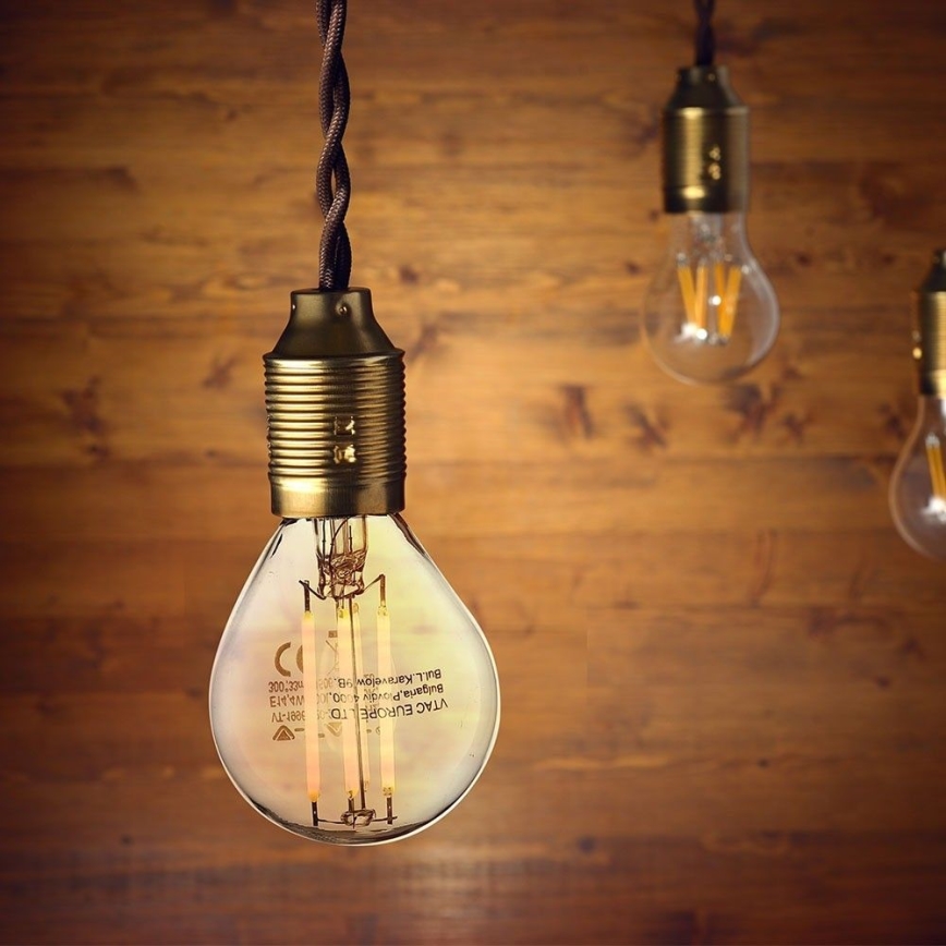 LED Żarówka FILAMENT P45 E14/6W/230V 2700K