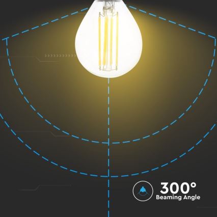 LED Żarówka FILAMENT P45 E14/6W/230V 2700K