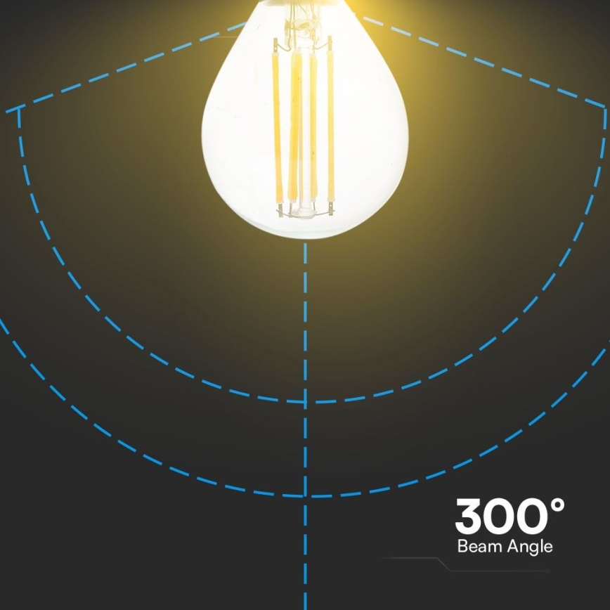 LED Żarówka FILAMENT P45 E14/6W/230V 4000K