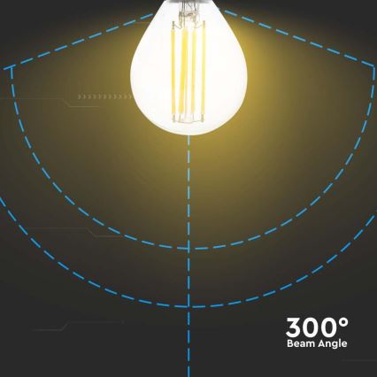 LED Żarówka FILAMENT P45 E14/6W/230V 6500K