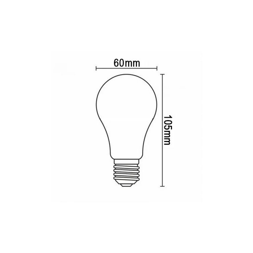 LED Żarówka FILAMENT SHAPE A60 E27/4W/230V 1800K brązowa