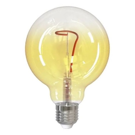 LED Żarówka FILAMENT SHAPE G95 E27/4W/230V 1800K żółta