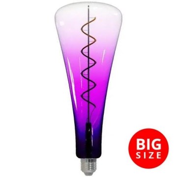 LED Żarówka FILAMENT SHAPE T110 E27/5W/230V 1800K fioletowa