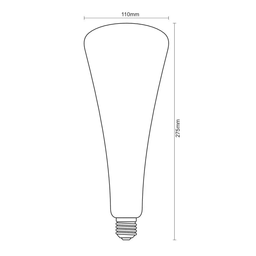 LED Żarówka FILAMENT SHAPE T110 E27/5W/230V 1800K niebieska