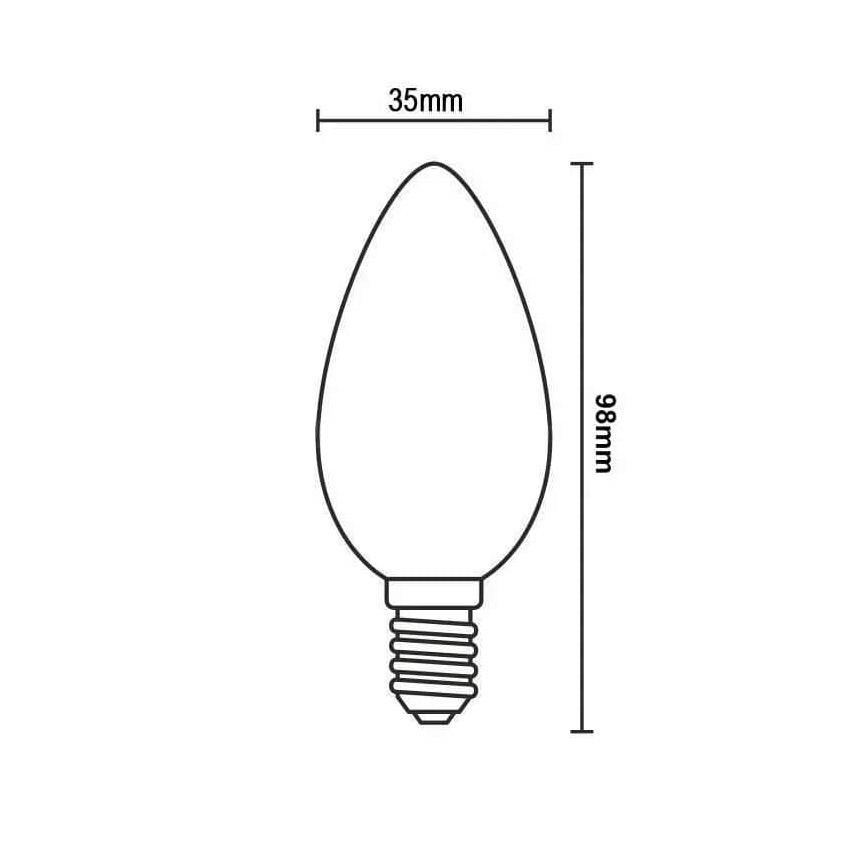 LED Żarówka FILAMENT SLIM VINTAGE C35 E14/4,5W/230V 1800K