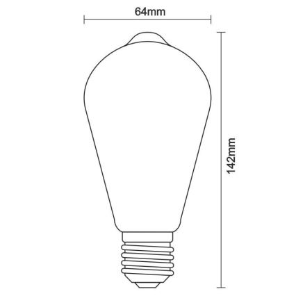 LED Żarówka FILAMENT SLIM VINTAGE ST64 E27/4,5W/230V 1800K