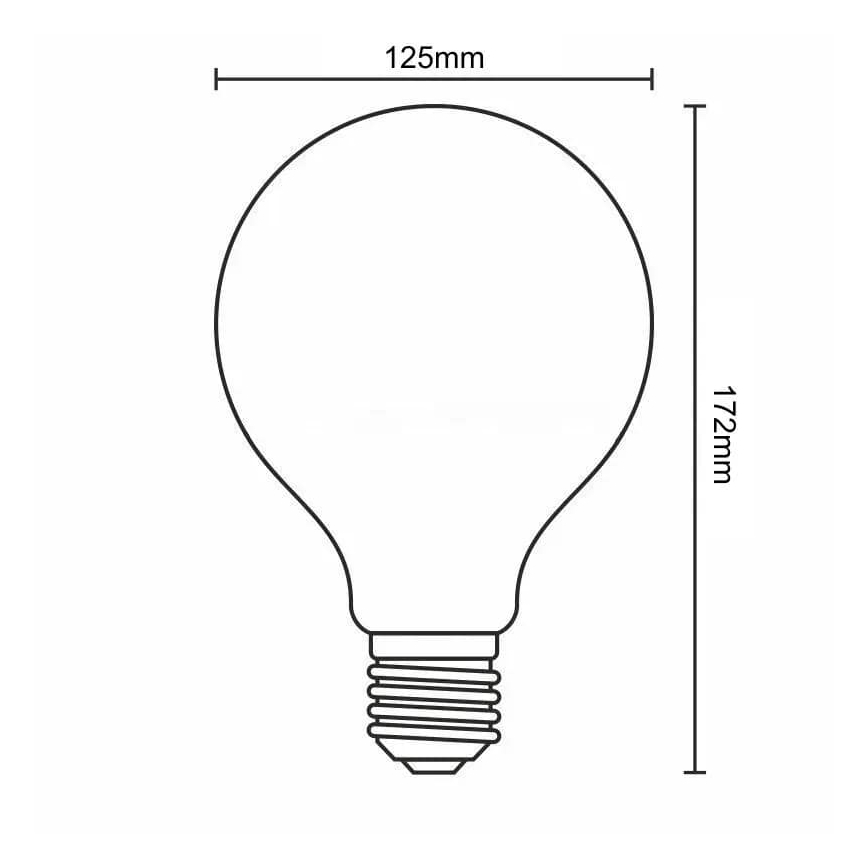 LED Żarówka FILAMENT SPIRAL G125 E27/4W/230V 2000K różowa