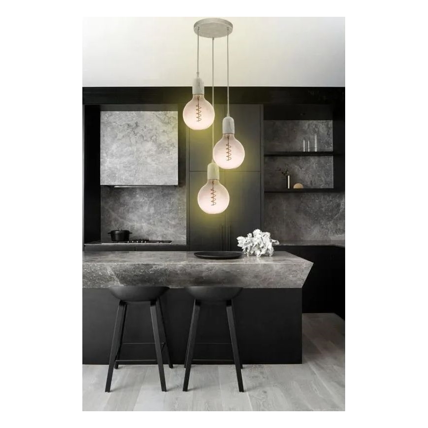 LED Żarówka FILAMENT SPIRAL G125 E27/4W/230V 2000K szara/różowa