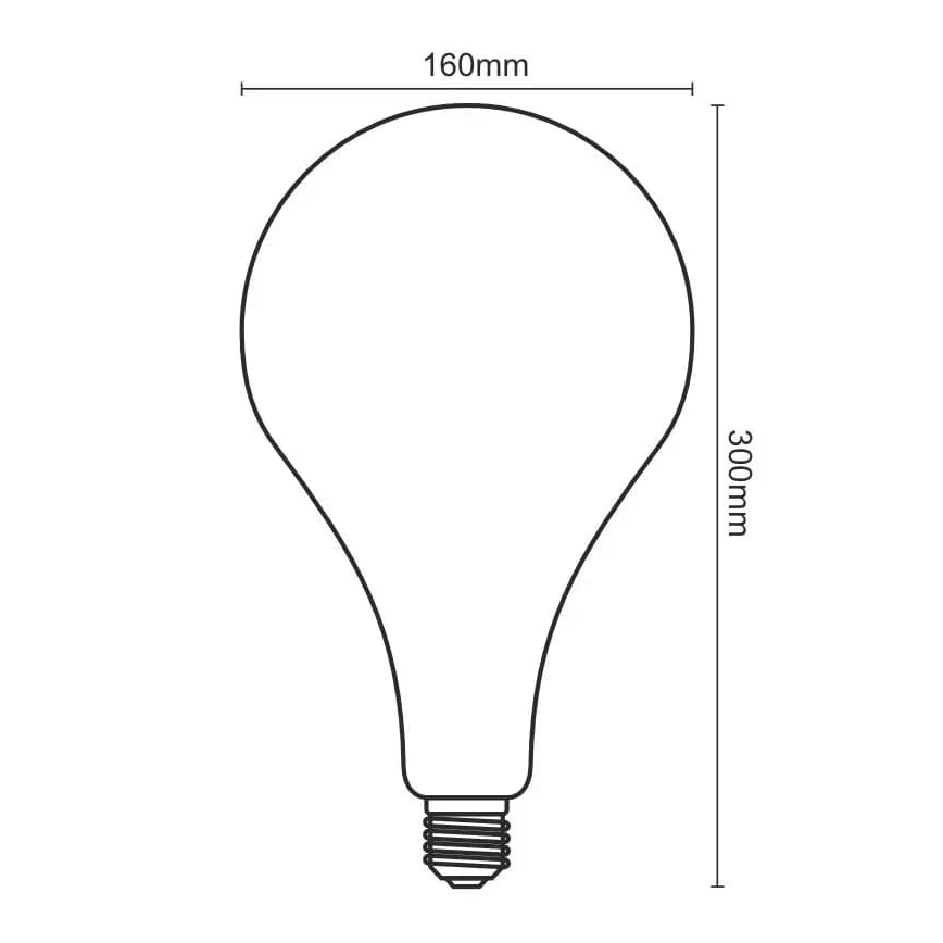 LED Żarówka FILAMENT SPIRAL SMOKE A165 E27/4W/230V 2000K