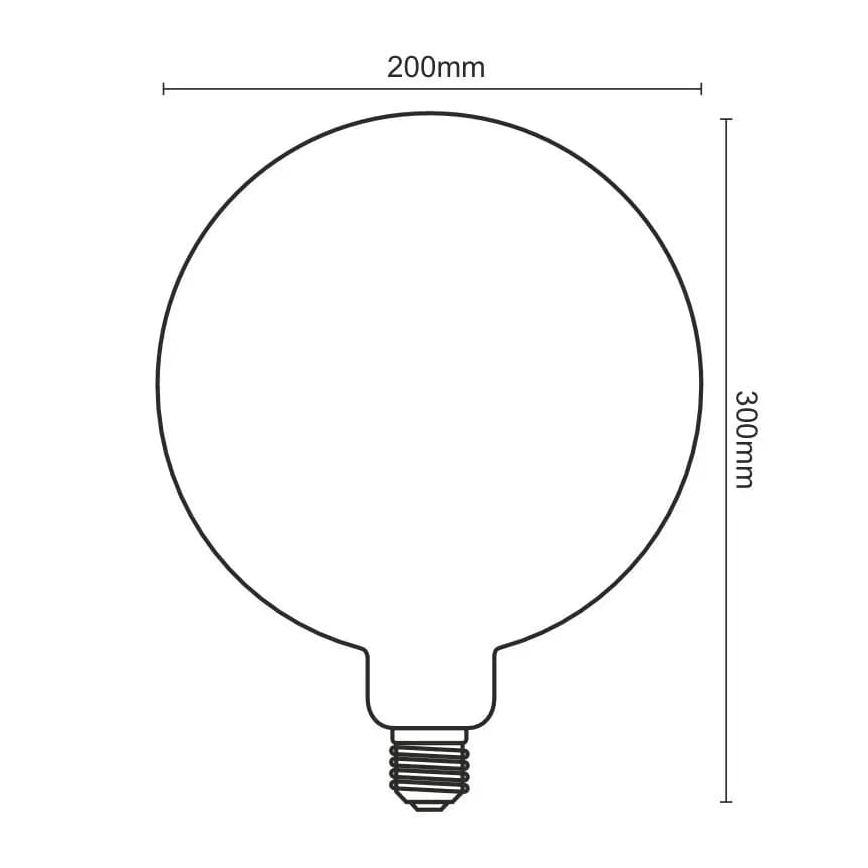 LED Żarówka FILAMENT SPIRAL VINTAGE G200 E27/4W/230V 2000K