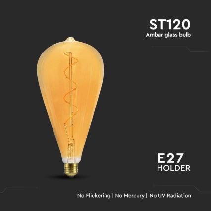 LED Żarówka FILAMENT ST120 E27/4W/230V 2700K