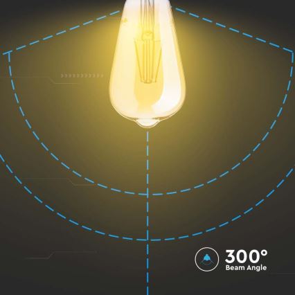 LED Żarówka FILAMENT ST64 E27/6W/230V 2200K