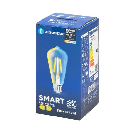 LED Żarówka ściemnialna FILAMENT MESH Smart ST64 E27/6W/230V 2700-6500K - Aigostar