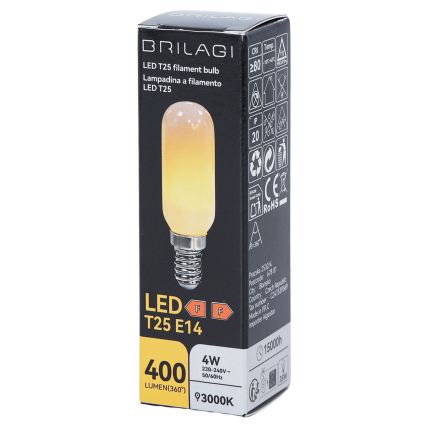 LED Żarówka FILAMENT T25 E14/4W/230V 3000K - BRILAGI