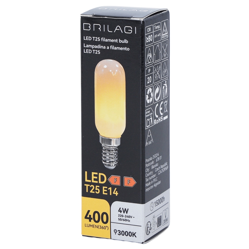 LED Żarówka FILAMENT T25 E14/4W/230V 3000K - BRILAGI