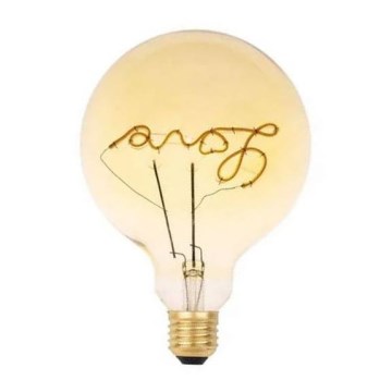 LED Żarówka FILAMENT VINTAGE LOVE G125 E27/2W/230V 2000K