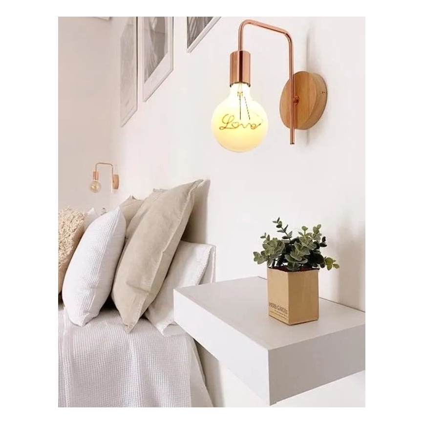 LED Żarówka FILAMENT VINTAGE LOVE G125 E27/2W/230V 2000K