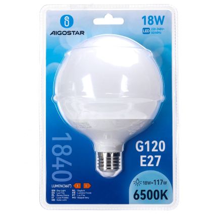 LED Żarówka G120 E27/18W/230V 6500K - Aigostar