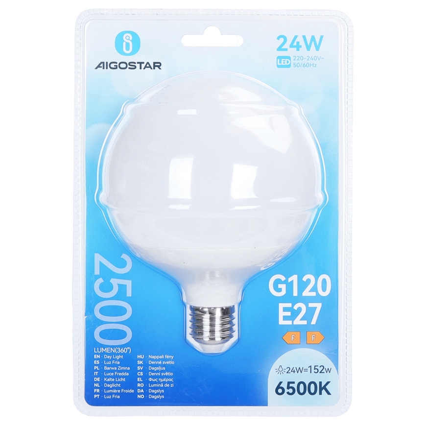 LED Żarówka G120 E27/24W/230V 6500K - Aigostar