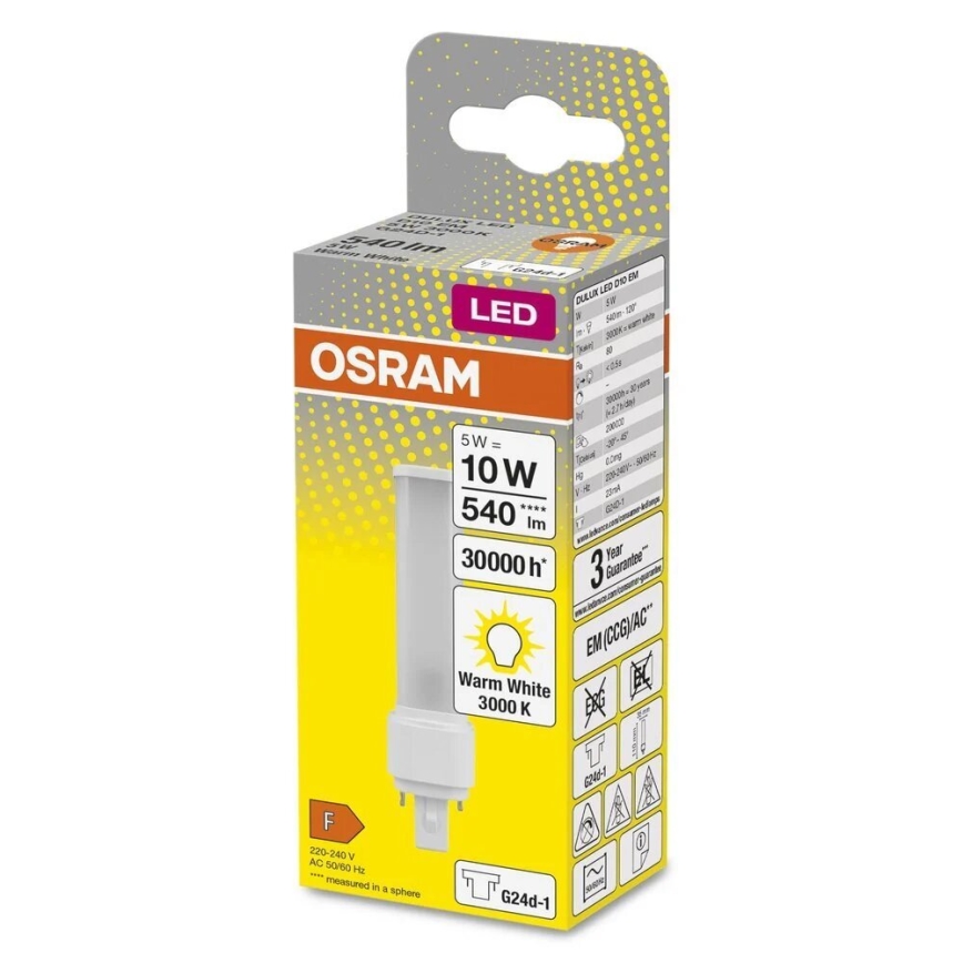 LED Żarówka G24d-1/5W/230V 3000K - Osram