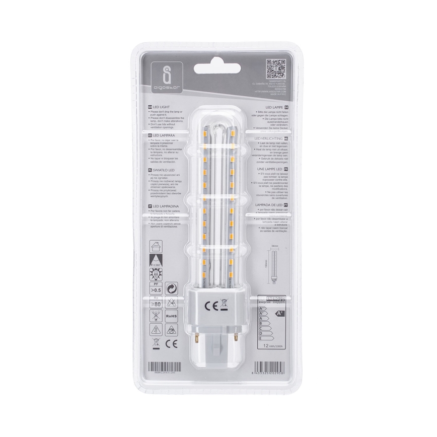 LED Żarówka G24D-3/12W/230V 3000K - Aigostar