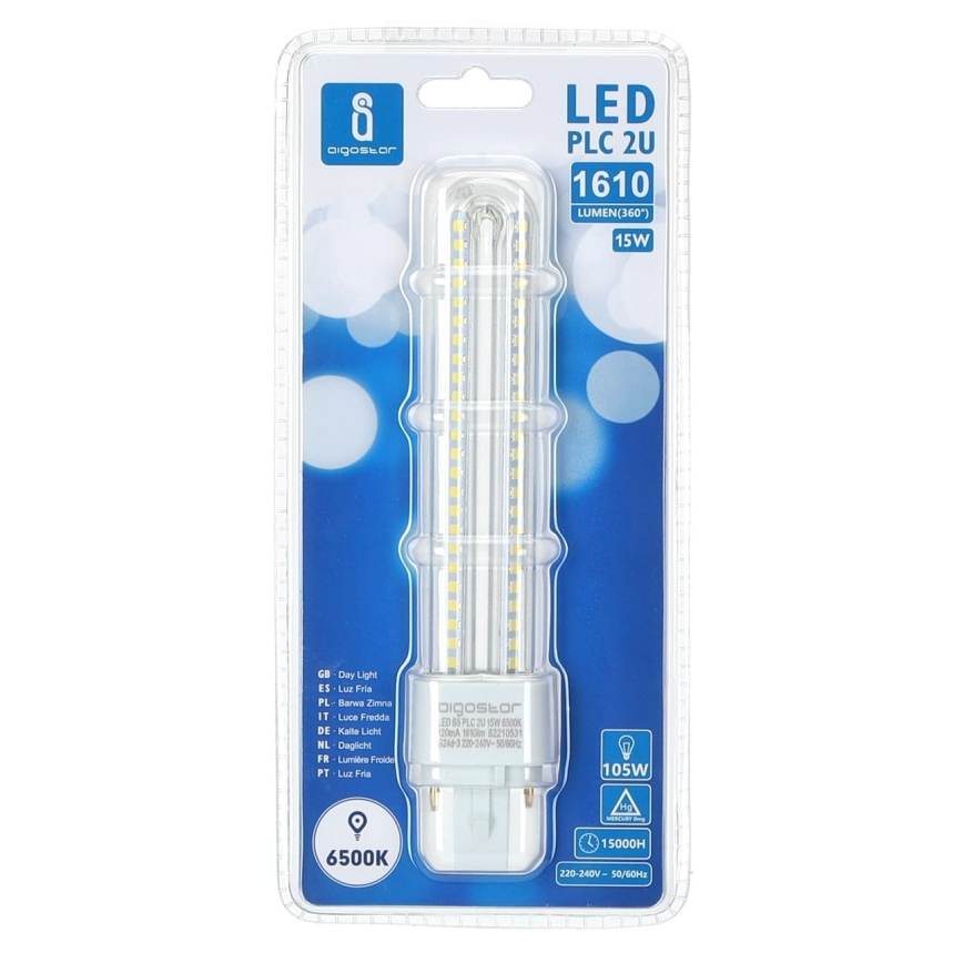 LED Żarówka G24D-3/15W/230V 6500K - Aigostar