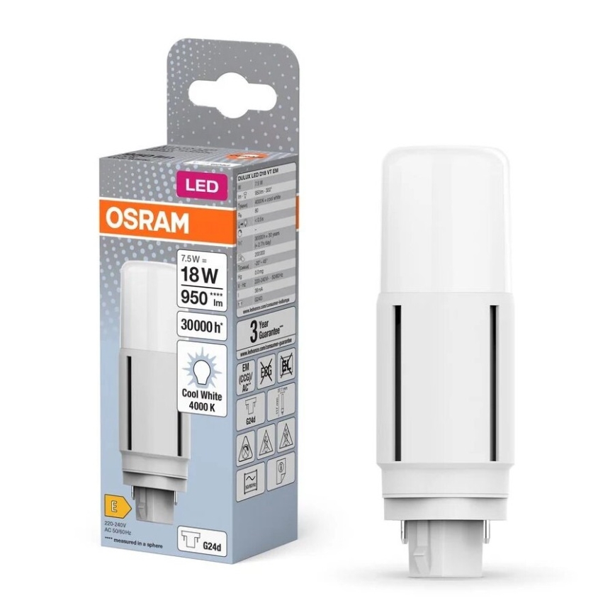 LED Żarówka G24d/7,5W/230V 4000K - Osram