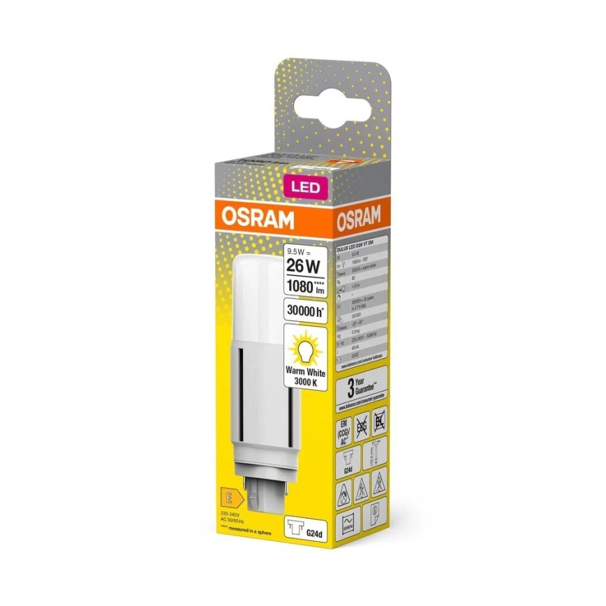 LED Żarówka G24d/9,5W/230V 3000K - Osram