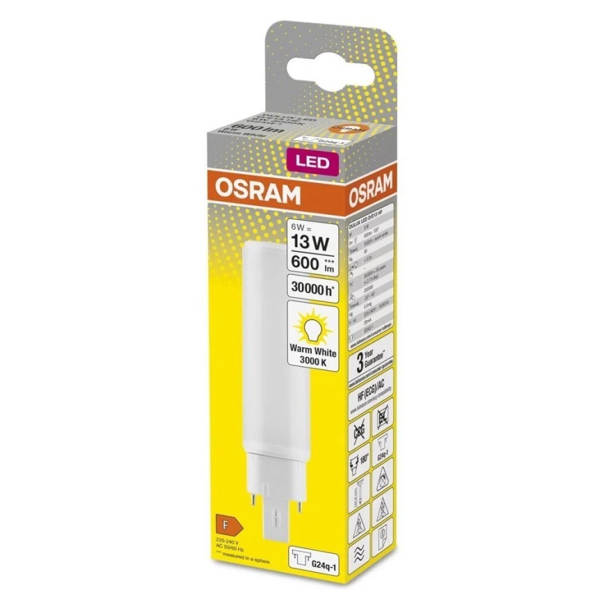 LED Żarówka G24q-1/6W/230V 3000K - Osram