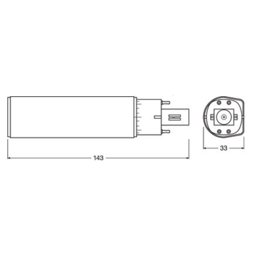 LED Żarówka G24q-1/6W/230V 3000K - Osram