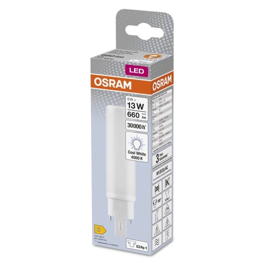 LED Żarówka G24q-1/6W/230V 4000K - Osram