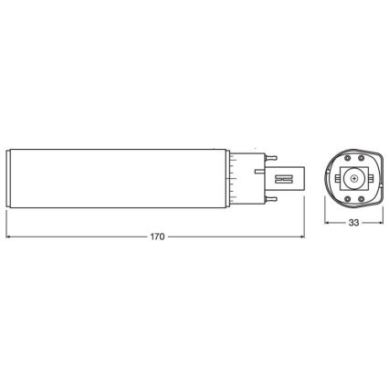 LED Żarówka G24q-3/10W/230V 3000K - Osram