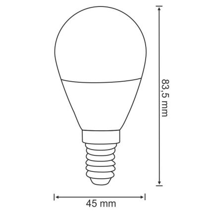 LED Żarówka G45 E14/3,5W/230V 3000K