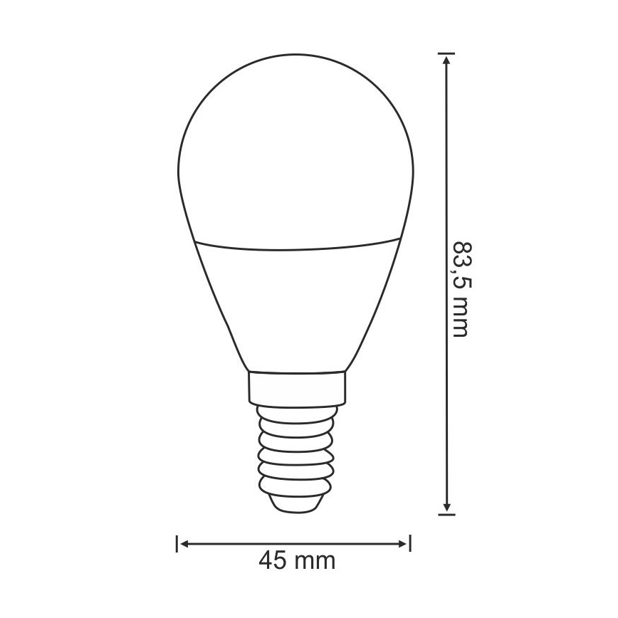 LED Żarówka G45 E14/3,5W/230V 3000K