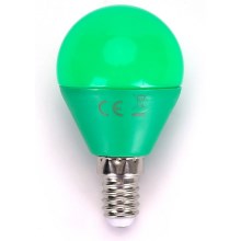 LED Żarówka G45 E14/4W/230V zielona - Aigostar