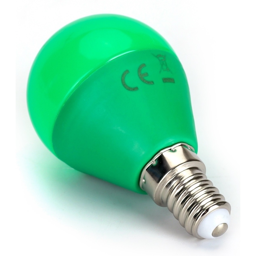 LED Żarówka G45 E14/4W/230V zielona - Aigostar