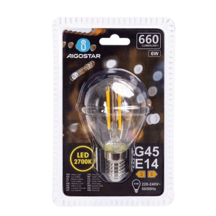 LED Żarówka G45 E14/6W/230V 2700K - Aigostar