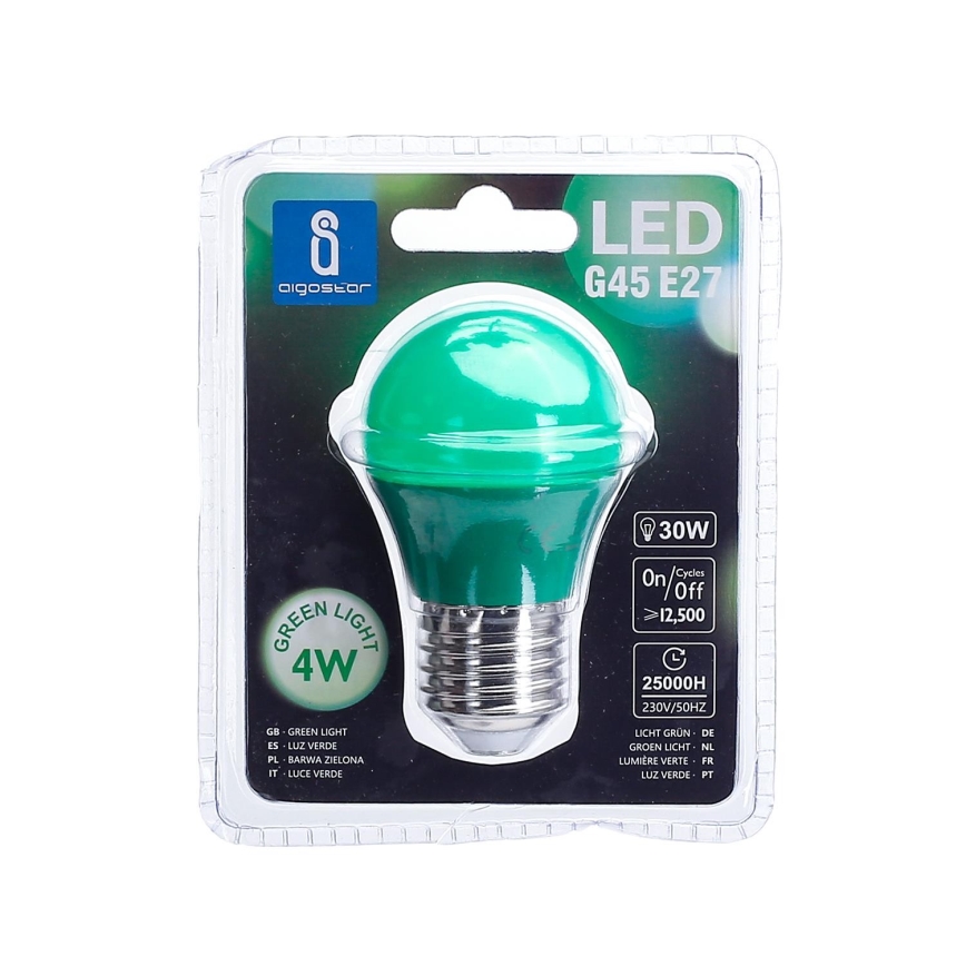 LED Żarówka G45 E27/4W/230V zielona- Aigostar