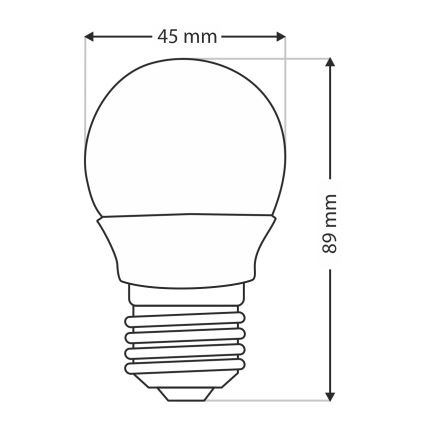 LED Żarówka G45 E27/6W/230V 6500K