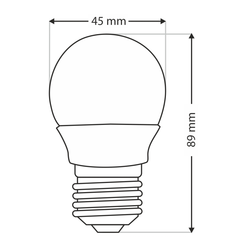 LED Żarówka G45 E27/6W/230V 6500K