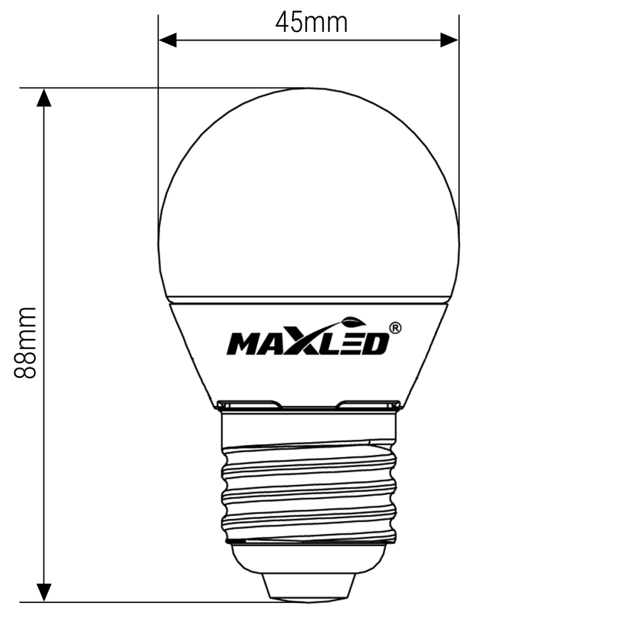 LED Żarówka G45 E27/8W/230V 4000K