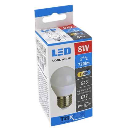 LED Żarówka G45 E27/8W/230V 6500K