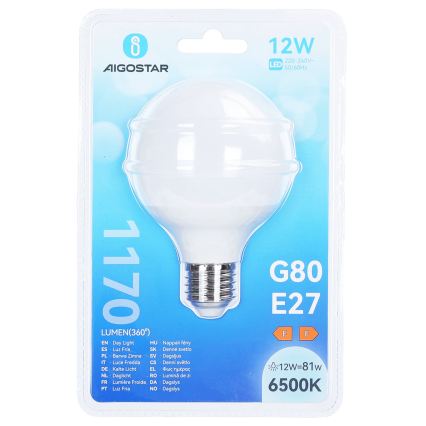 LED Żarówka G80 E27/12W/230V 6500K - Aigostar