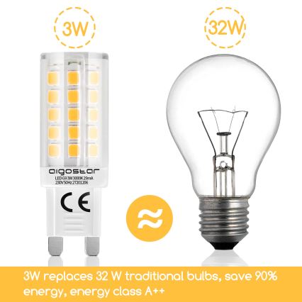 LED Żarówka G9/3W/230V 3000K - Aigostar