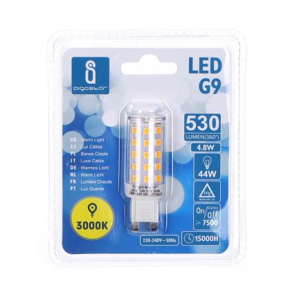 LED Żarówka G9/4,8W/230V 3000K - Aigostar