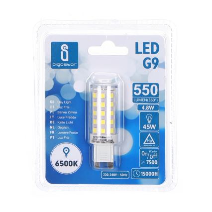 LED Żarówka G9/4,8W/230V 6500K - Aigostar